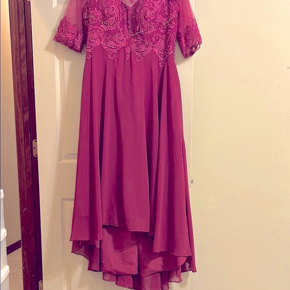 Mother of the bride High-Low Dress Rich Mauve 
New Without Tags—Never Worn - Picture 2 of 11